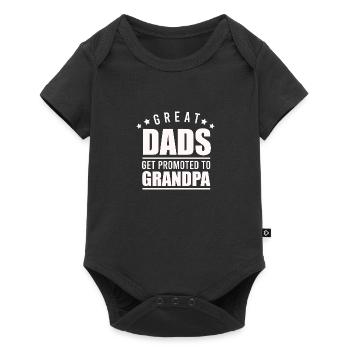 Great Dads Get Promoted To Grandpa Gift Idea - Baby Premium short-sleeve bodysuit - black - Front