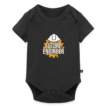 Idée cadeau pour les enfants Future Engineer - Body à manches courtes Premium Bébé - noir - Devant