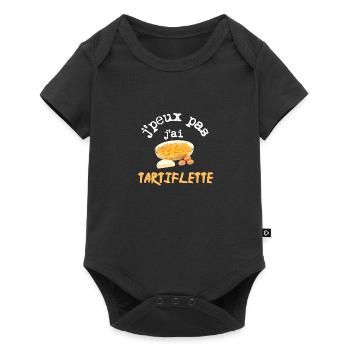 je peux pas j'ai tartiflette, idée cadeau - Body à manches courtes Premium Bébé - noir - Devant
