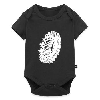 Huge tyre for sports and tractor fans - Baby Premium short-sleeve bodysuit - black - Front
