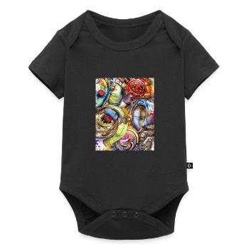 Moto colorés - Body à manches courtes Premium Bébé - noir - Devant
