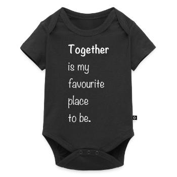 Together is my favourite place to be - Baby Premium short-sleeve bodysuit - black - Front