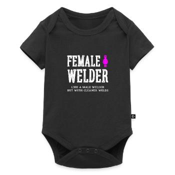 Funny Women Welder Girl Female Welding Welds - Body à manches courtes Premium Bébé - noir - Devant