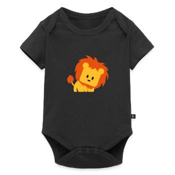 little cute lion - Baby Premium short-sleeve bodysuit - black - Front