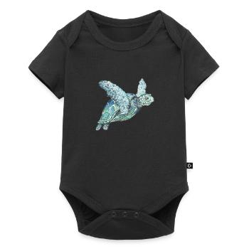 sea turtle - Baby Premium short-sleeve bodysuit - black - Front