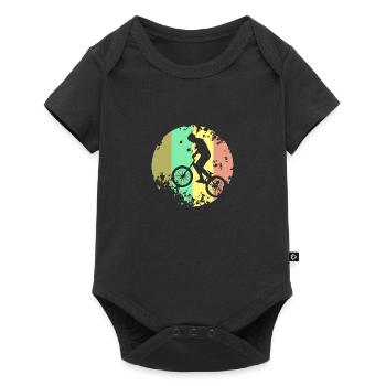 Art de vélo de piste - Body à manches courtes Premium Bébé - noir - Devant