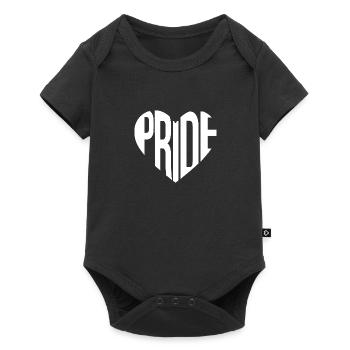 Coeur de fierté - Body à manches courtes Premium Bébé - noir - Devant
