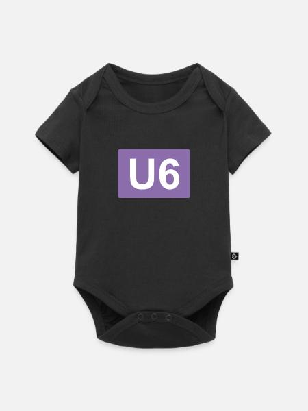Berlin U-Bahn U6 - Baby Premium Kurzarmbody - Schwarz