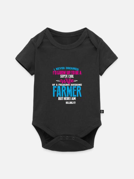 super cool farmer wife - Baby Premium short-sleeve bodysuit - black