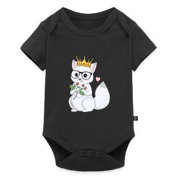 Cute arctic fox - Baby Premium short-sleeve bodysuit - black - Front