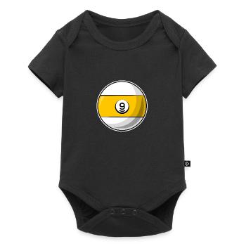 billiard ball 9 yellow billiards nine - Baby Premium short-sleeve bodysuit - black - Front