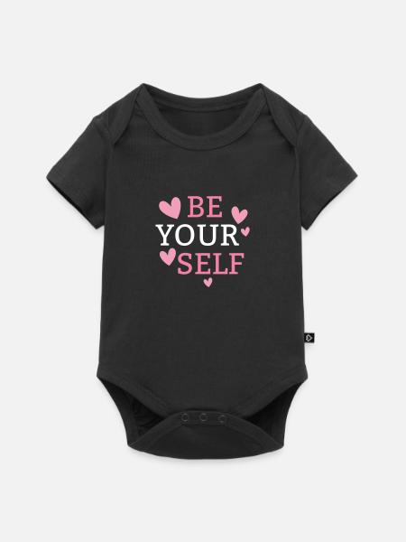 be yourself - Baby Premium Kurzarmbody - Schwarz