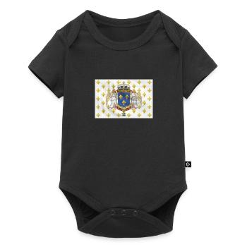 france_royaliste - Body à manches courtes Premium Bébé - noir - Devant