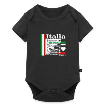 Italia Cinque Terre blanc - Body à manches courtes Premium Bébé - noir - Devant