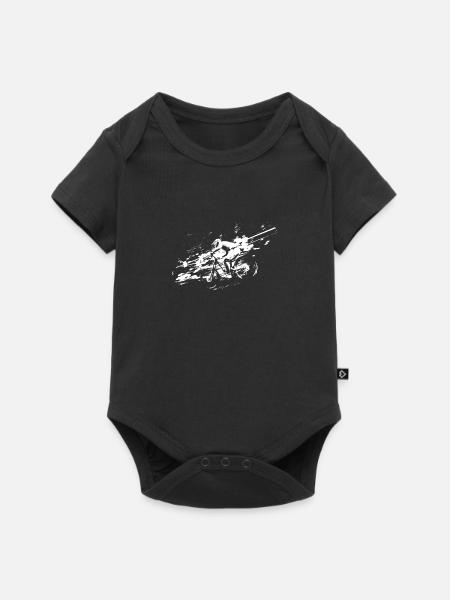 MTB MTB bergab - Baby Premium Kurzarmbody - Schwarz
