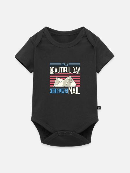 It's A Beautiful Day To Deliver Mail - Baby Premium Kurzarmbody - Schwarz