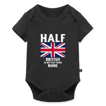 La moitié du Royaume-Uni vaut mieux que pas de drapeau national - Body à manches courtes Premium Bébé - noir - Devant