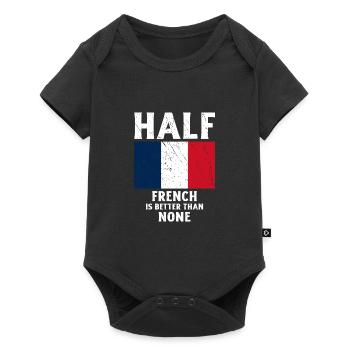 Half French is better than no national flag - Baby Premium short-sleeve bodysuit - black - Front