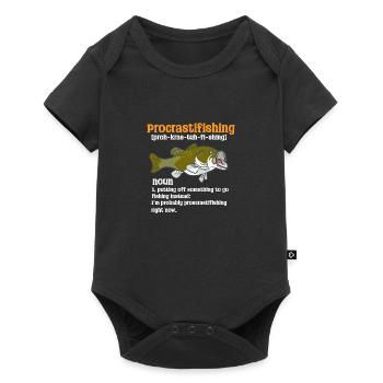 Procrastifishing Definition - Baby Premium Kurzarmbody - Schwarz - Vorne