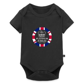 Platinum Jubilee - 2022 - British Queen Monarchy - Baby Premium short-sleeve bodysuit - black - Front