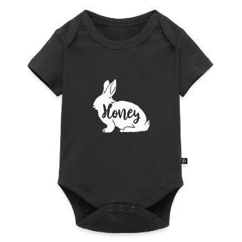 Honey Animal Lover Mignon Jour de Pâques - Body à manches courtes Premium Bébé - noir - Devant