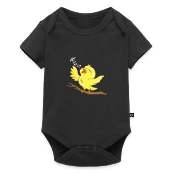 Birds Bird Lover Singing Bird Gift Idea Birthday - Baby Premium short-sleeve bodysuit - black - Front