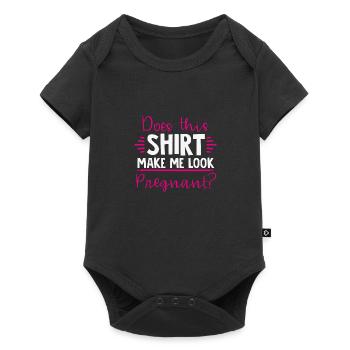 Chemise enceinte Cette chemise me fait-elle regarder - Body à manches courtes Premium Bébé - noir - Devant