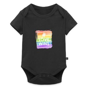 L’amour gagne - Body à manches courtes Premium Bébé - noir - Devant