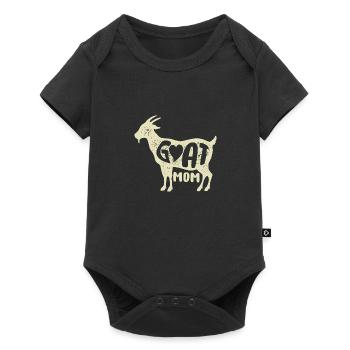 Chèvre Maman Ferme Amoureux des Animaux Femmes Drôle Fête des Mères - Body à manches courtes Premium Bébé - noir - Devant