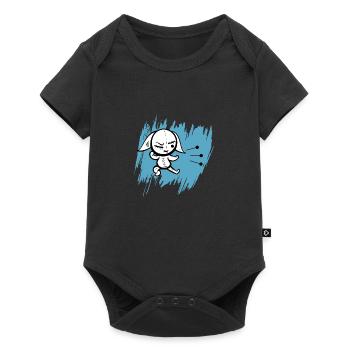 Drôle de poupée vodoo mignonne se défendant - Body à manches courtes Premium Bébé - noir - Devant