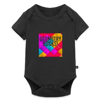 Geometry Rocks Funny Math Teacher - Baby Premium Kurzarmbody - Schwarz - Vorne