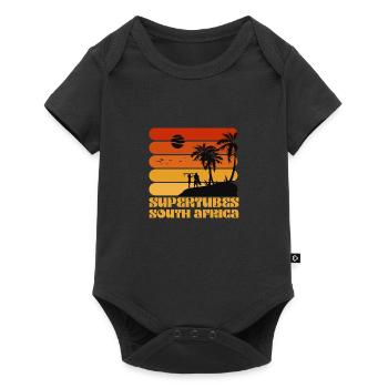 Surfing Vintage Supertubes Beach South Africa - Baby Premium short-sleeve bodysuit - black - Front
