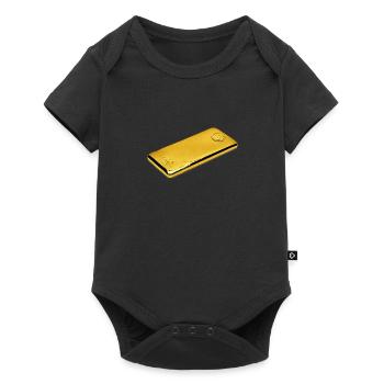 gold - Baby Premium short-sleeve bodysuit - black - Front