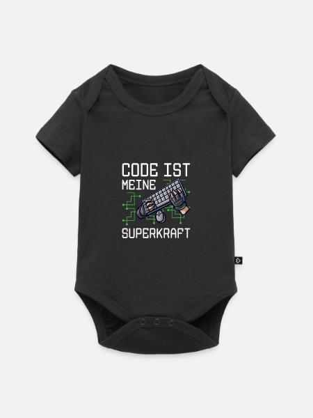 Code Ist Meine Superkraft Software Entwickler Code - Baby Premium Kurzarmbody - Schwarz