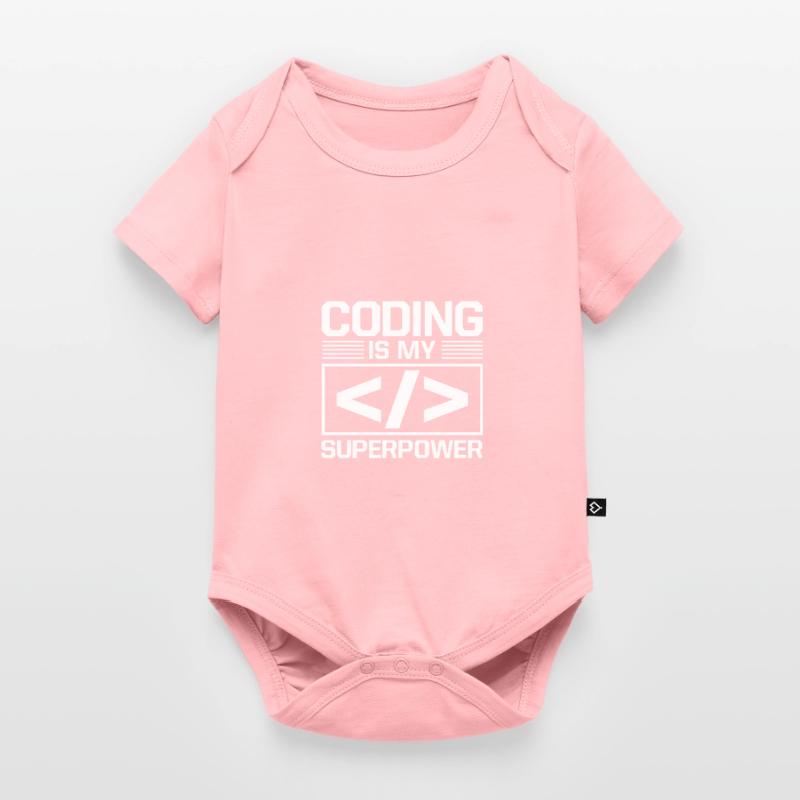 Coding Is My Superpower Programming Coder Computer Baby Premium Kurzarmbody
