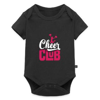 Cheer Club Cheerleading Cheerleader Cheerdance Gym - Baby Premium Kurzarmbody - Schwarz - Vorne