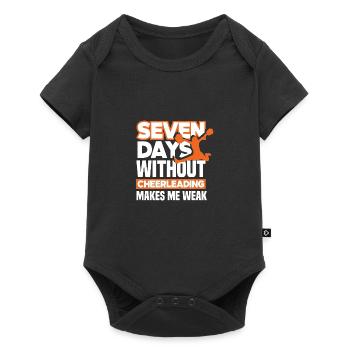 Seven Days Without Cheerleading Makes Me Weak Gymn - Baby Premium Kurzarmbody - Schwarz - Vorne