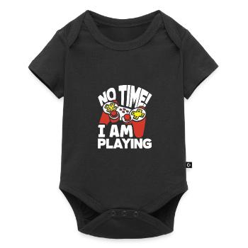 No Time I Am Playing Video Game Player Gamer Gamin - Baby Premium Kurzarmbody - Schwarz - Vorne