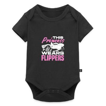 This Prince Wears Flippers Diver Scuba Diver Divin - Baby Premium Kurzarmbody - Schwarz - Vorne