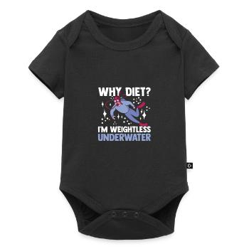Why Diet I'm Weightless Underwater Scuba Diver Sno - Baby Premium Kurzarmbody - Schwarz - Vorne