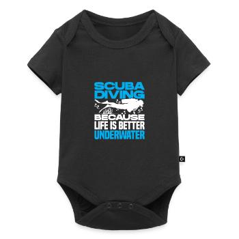 Scuba Diving Because Life Is Better Underwater Scu - Baby Premium Kurzarmbody - Schwarz - Vorne