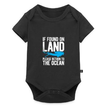 If Found On Land Please Return To The Ocean Scuba - Baby Premium Kurzarmbody - Schwarz - Vorne