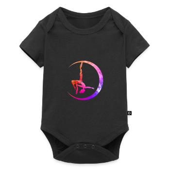 Retro Graphic Gymnast Gymnastics Acrobat Acrobatic - Baby Premium Kurzarmbody - Schwarz - Vorne
