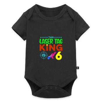 This Laser King Is 6 Lasertag Player Lasergame Pha - Baby Premium Kurzarmbody - Schwarz - Vorne
