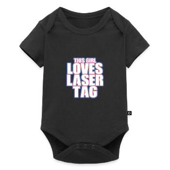 This Girl Loves Lasertag Lasergame Lasertag Player - Baby Premium Kurzarmbody - Schwarz - Vorne