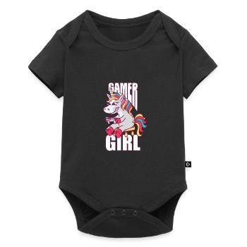 Gamer Girl Gaming Video Game Player Nerd Geek Game - Baby Premium Kurzarmbody - Schwarz - Vorne