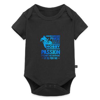 It's Not Just A Phase It's A Life Hobby Dirt Biker - Baby Premium Kurzarmbody - Schwarz - Vorne