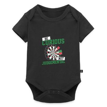 Be Curious No Judgemental Dart Player Darts Bullse - Baby Premium short-sleeve bodysuit - black - Front