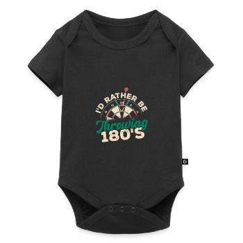 I'd Rather Be Throwing Darts And Board Dartplayer - Baby Premium short-sleeve bodysuit - black - Front