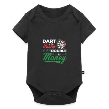Dart Is Funny Double Is Money Dart Player Darting - Baby Premium short-sleeve bodysuit - black - Front